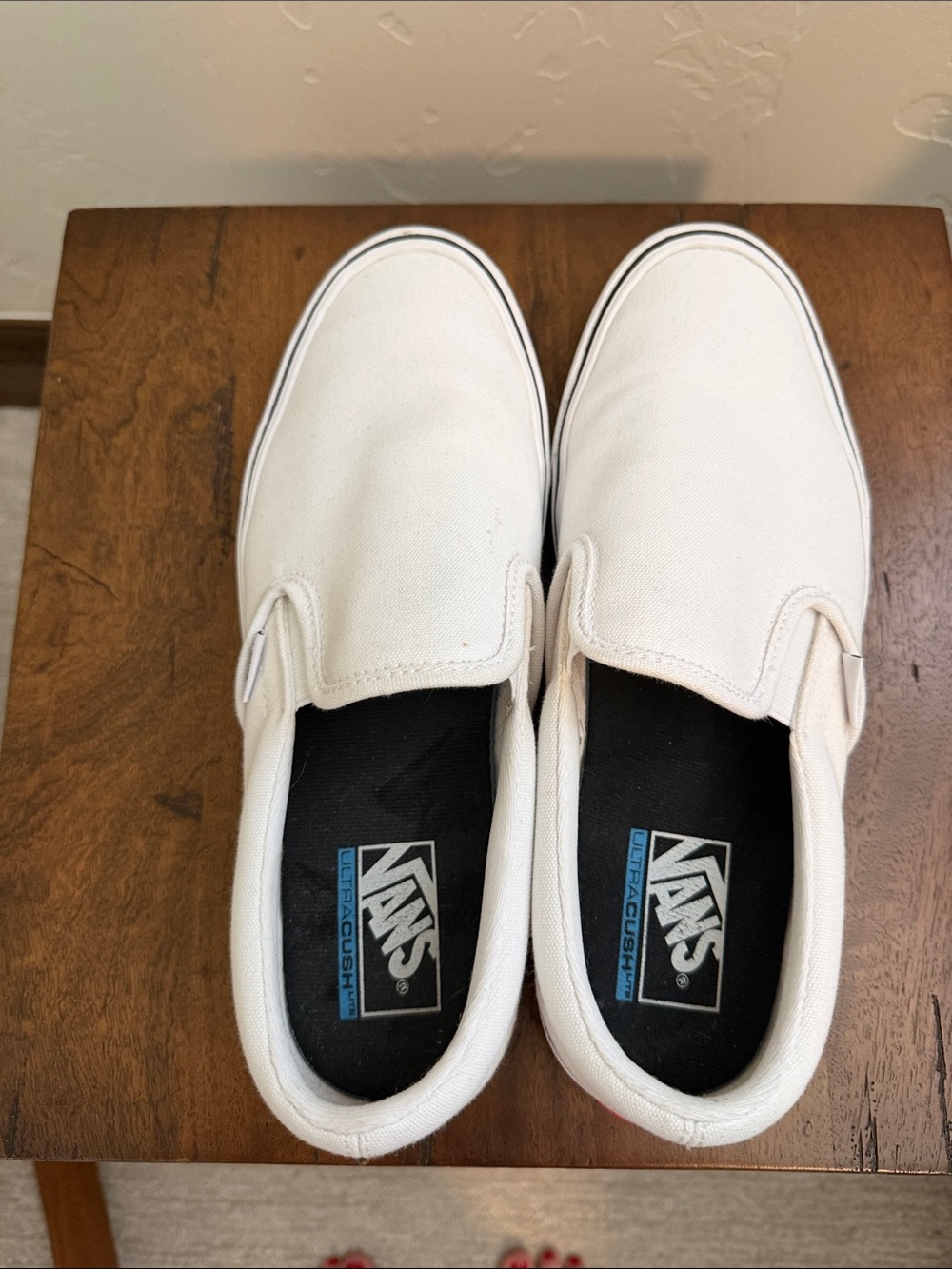 Vans Men’s Slip-On Canvas Sneakers in White